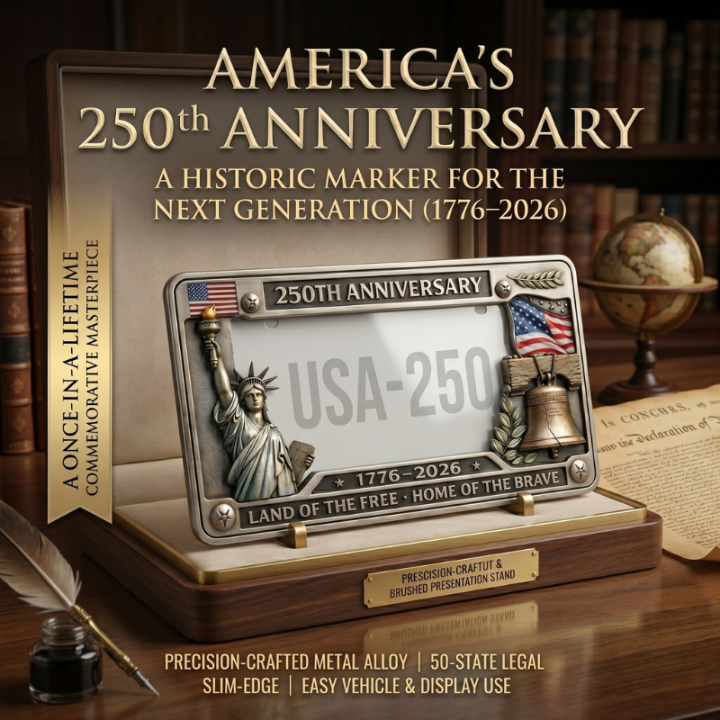 š„š¦
250th Anniversary Commemorative License Plate Frame
