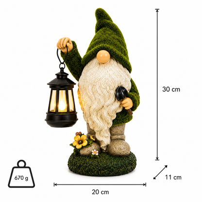 🎃💡Magical Solar Garden Gnome | Handcrafted Outdoor Garden Light🌞