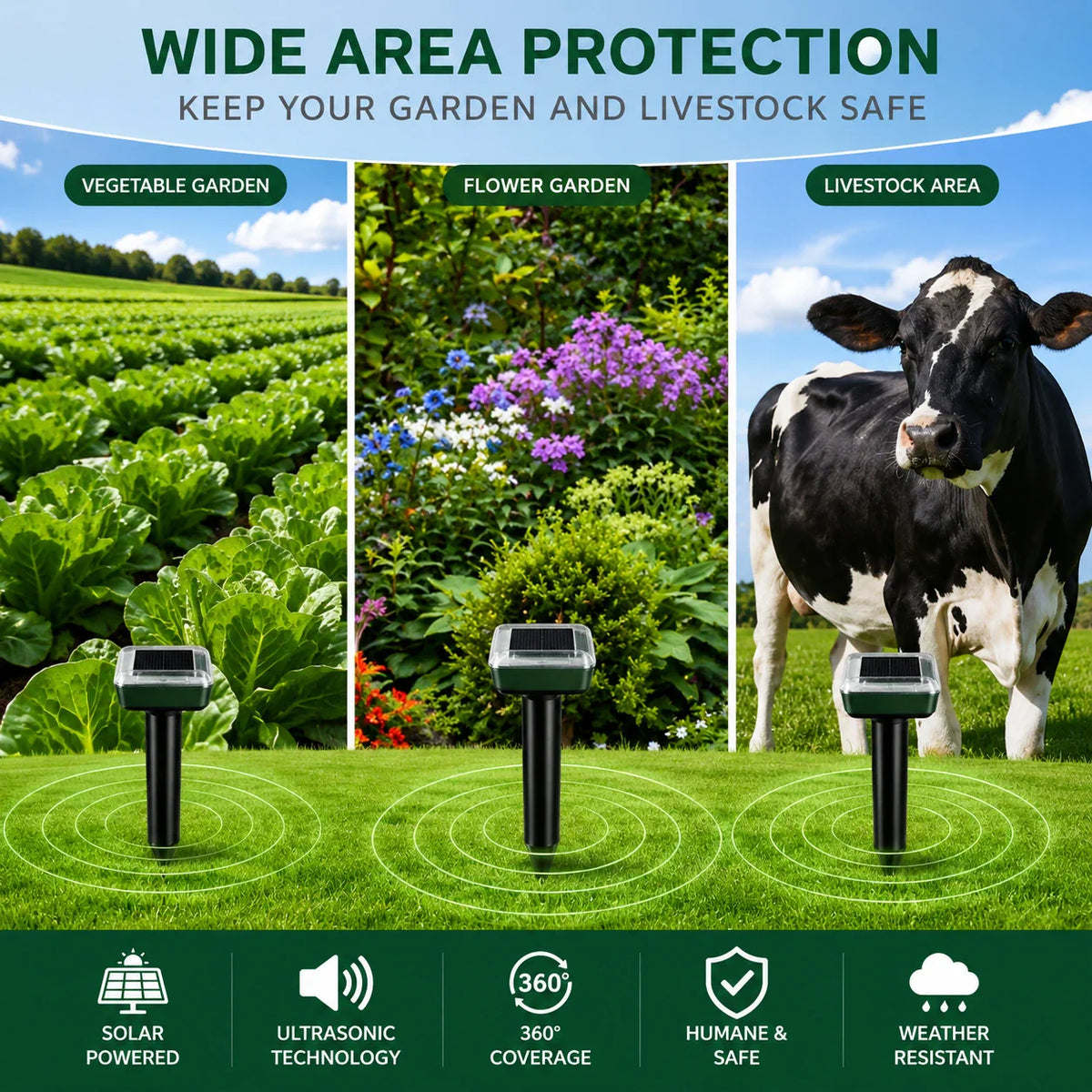🌸Spring Sale 50% OFF☘️Solar Powered Waterproof Screw Mole Repellent