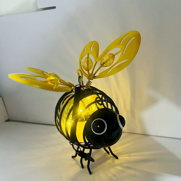 🌙🍃🪴Hanging Solar Bee Light – Warm Amber Glow 🌞🌜