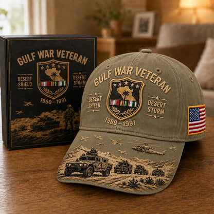 Last Day Promo: 49% OFF! Desert Storm Veteran Commemorative Cap – Gulf War Desert Shield Veteran Hat