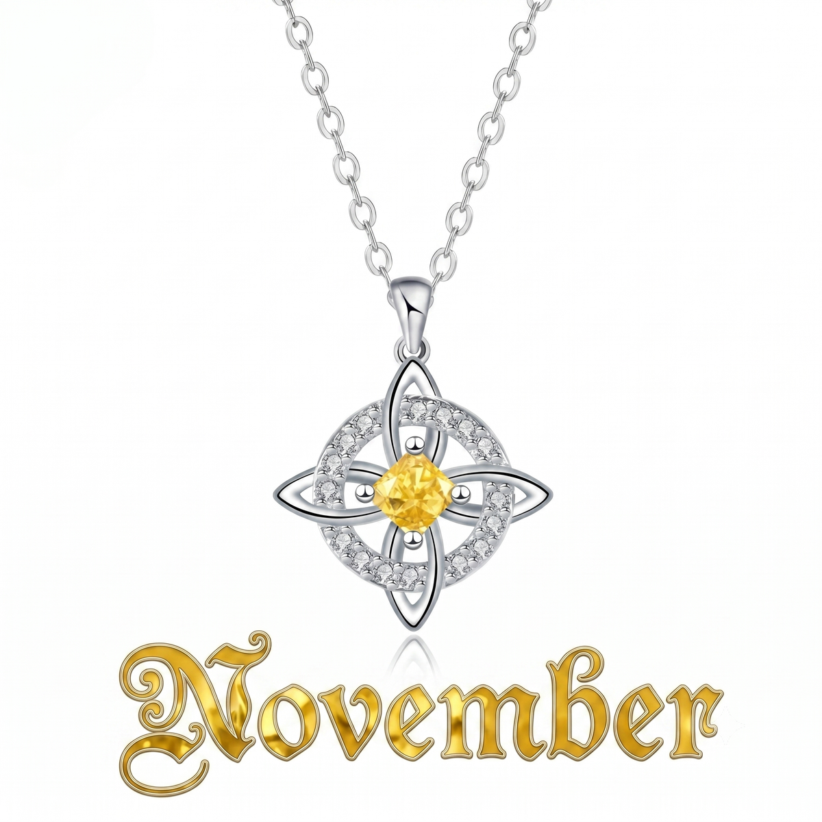 Mystical Birthstone Witches Knot Necklace – Natural Crystal🔮Protect Your Loved Ones💞