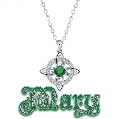 Mystical Birthstone Witches Knot Necklace – Natural Crystal🔮Protect Your Loved Ones💞