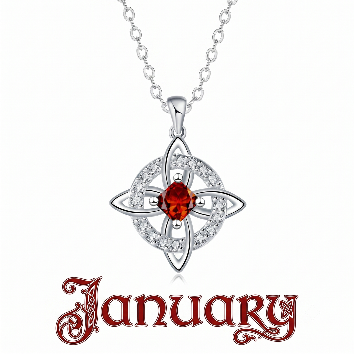 Mystical Birthstone Witches Knot Necklace – Natural Crystal🔮Protect Your Loved Ones💞